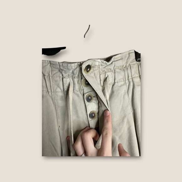 Free People Margate Pleated Trouser Tan Size Small - Picture 5 of 7